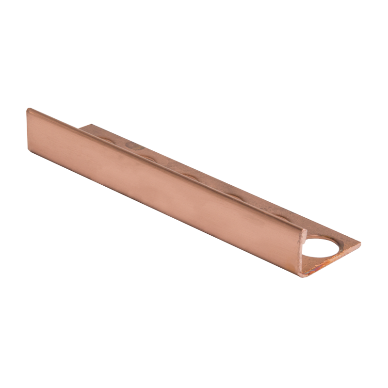 Straight Edge POLISHED Solid Copper Tile Trim 2 5m By PREMTOOL